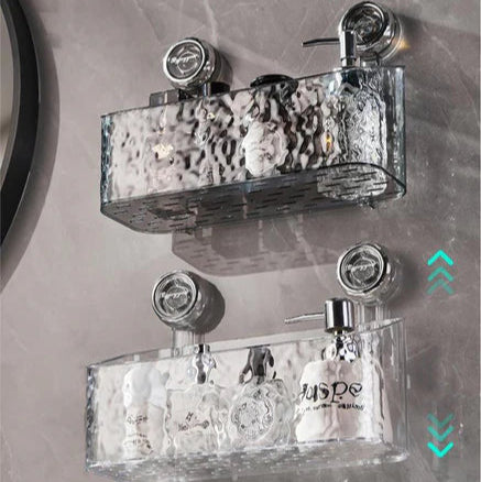 Fúró nélküli praktikus fali polc fürdőszobába